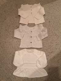 Lot haine 3 produse cardigan/bluza pt fetite 2-3 ani, 98 cm