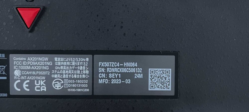 Laptop ASUS TUF F15 i7-12700H RTX 3050