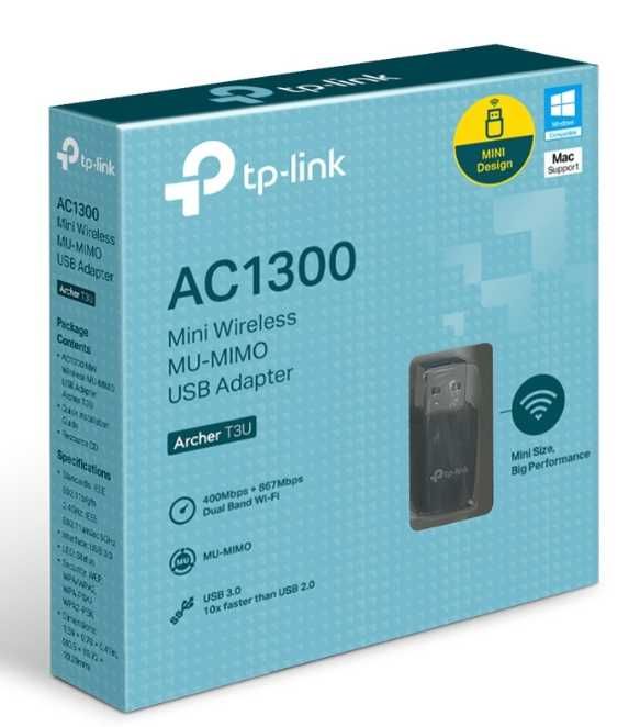 TP-Link Archer T3U Мини Wi-Fi USB‑адаптер adapter двухдиапазонный