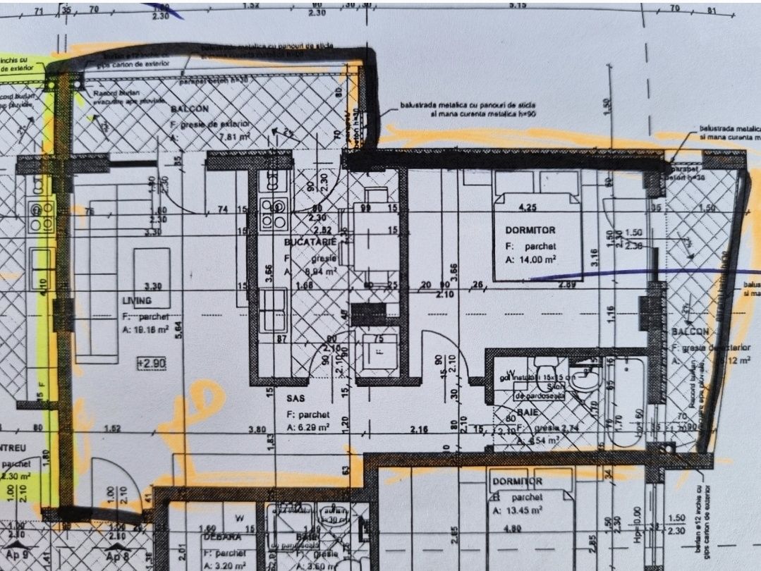 Apartament 3 camere, 53 mp, parcare exterioară, Floresti, str. Fagului