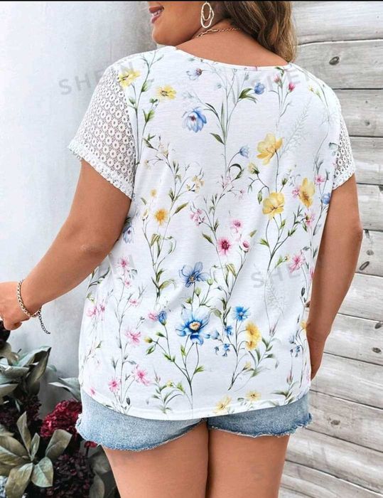 Дамска блуза с къс ръкав от SHEIN 1XL