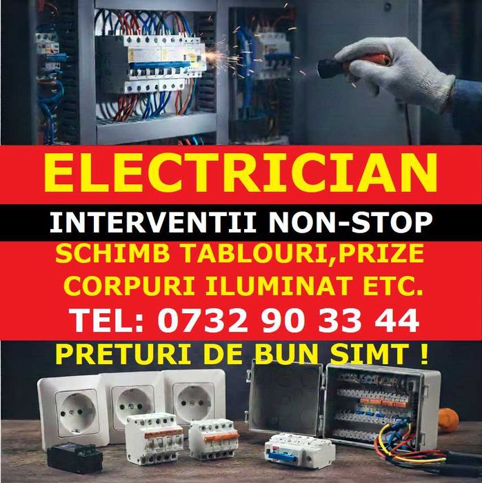 Electrician Urgențe 24/7-Experiență și Profesionalism Garantat! Sună!