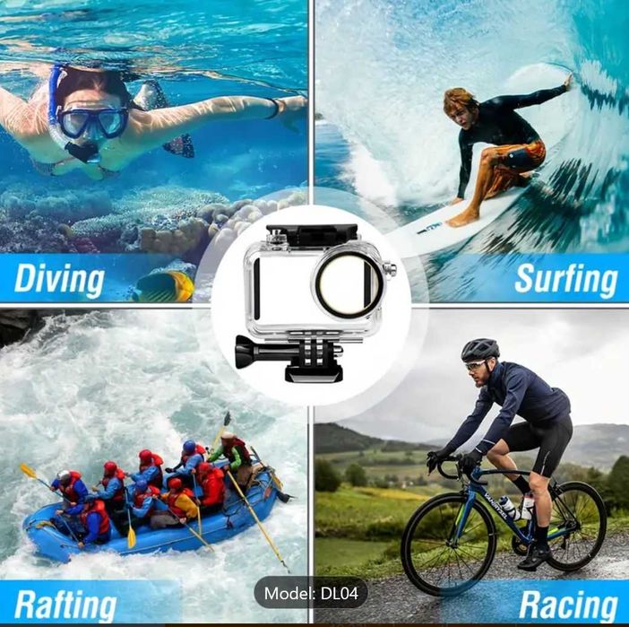 Stick + carcasa subacvatica DJI Osmo Action 3 / 4 / 5 Pro + 3 filtre