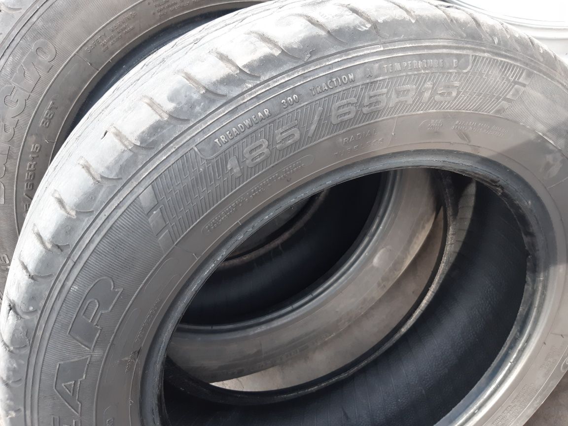 4 anvelope 185/65r15 vară marca Goodyear, preț 40 lei bucata