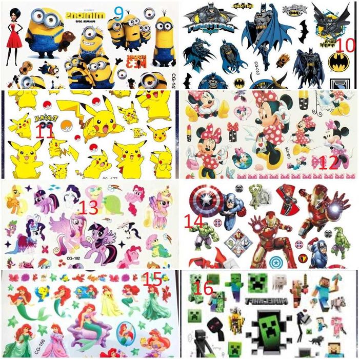 Tatuaje Temporare Tatuaj Temporar copii 24 modele printese super eroi