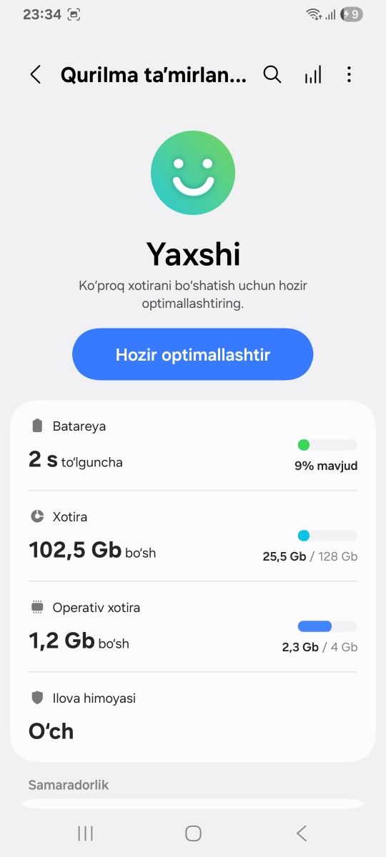 Samsung a 05 s xolati zor 128gb narxini kelishamiz