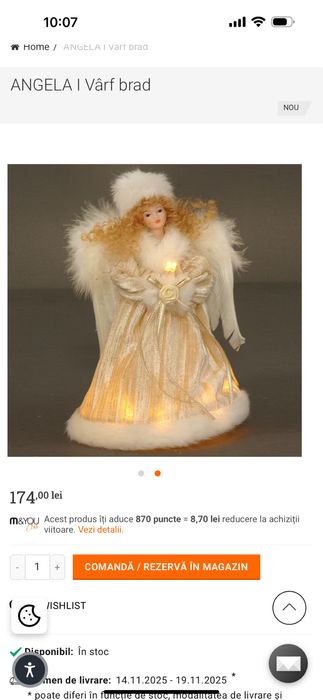 Varf de brad cu leduri