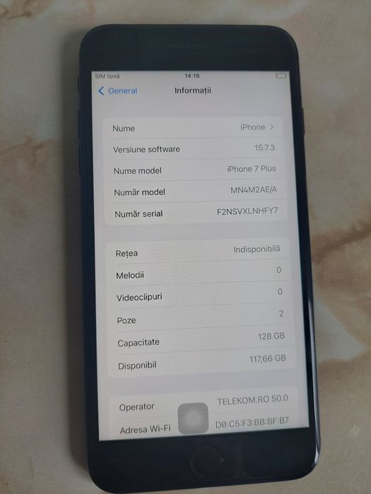 [7+] Vând Apple iPhone 7 Plus cu o problemă dar funcțional /poze reale