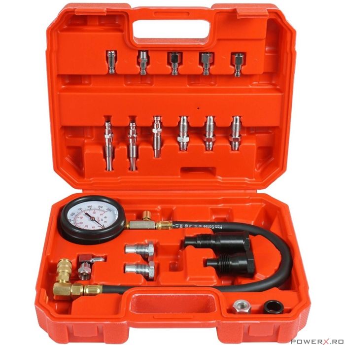 Set tester pentru compresie motoare diesel 0 - 70 bari, 19 piese,