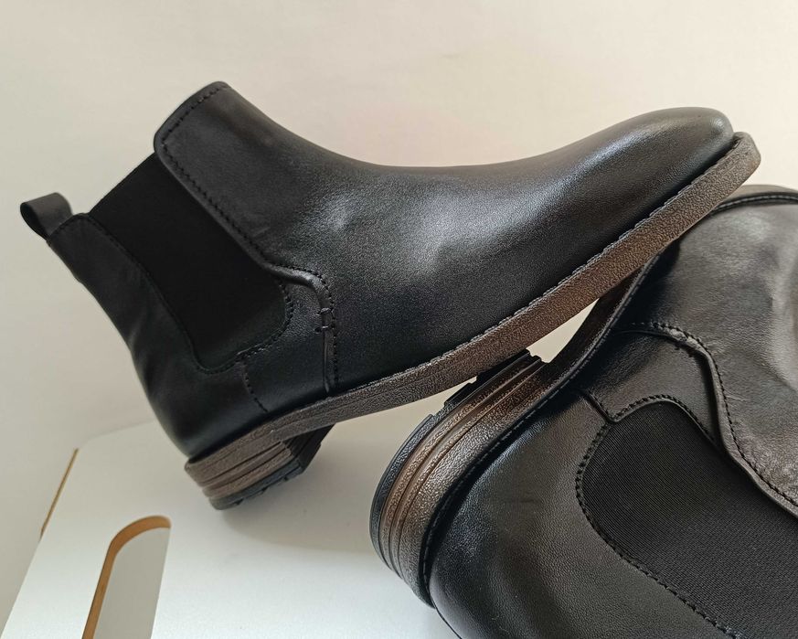 Ghete chelsea 42 plain toe Vera Pelle piele naturala moale