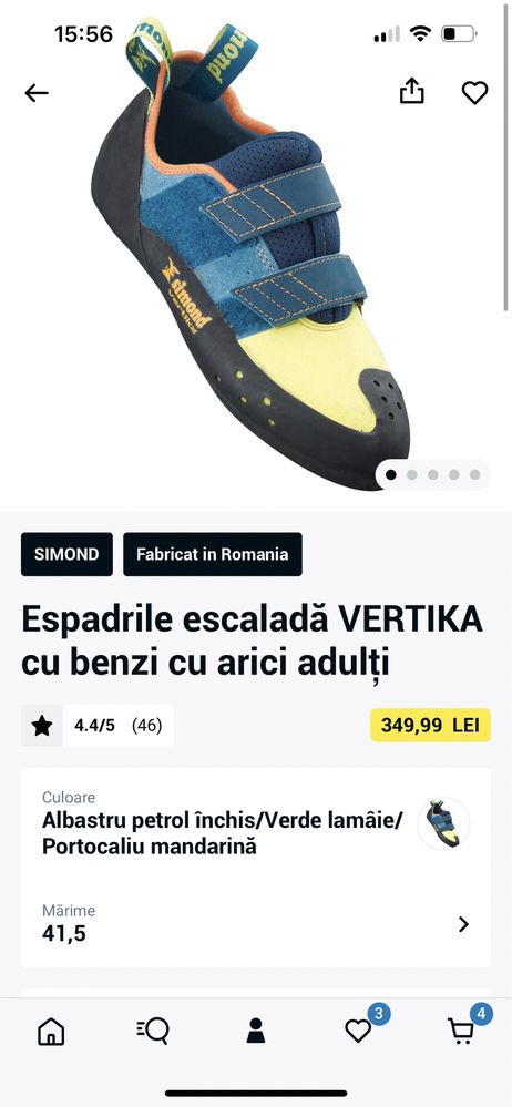 SIMOND Espadrile Escaladă Vertika Cu Benzi Cu Arici Adulți