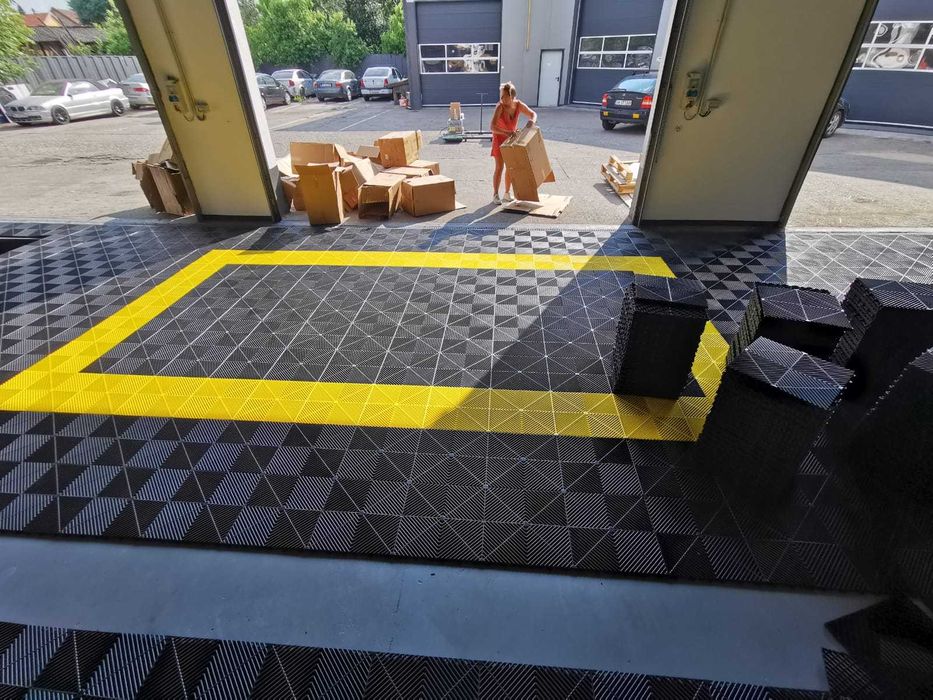 Pardoseala Modulara Garaj Service GALBEN YELLOW Made in Romania