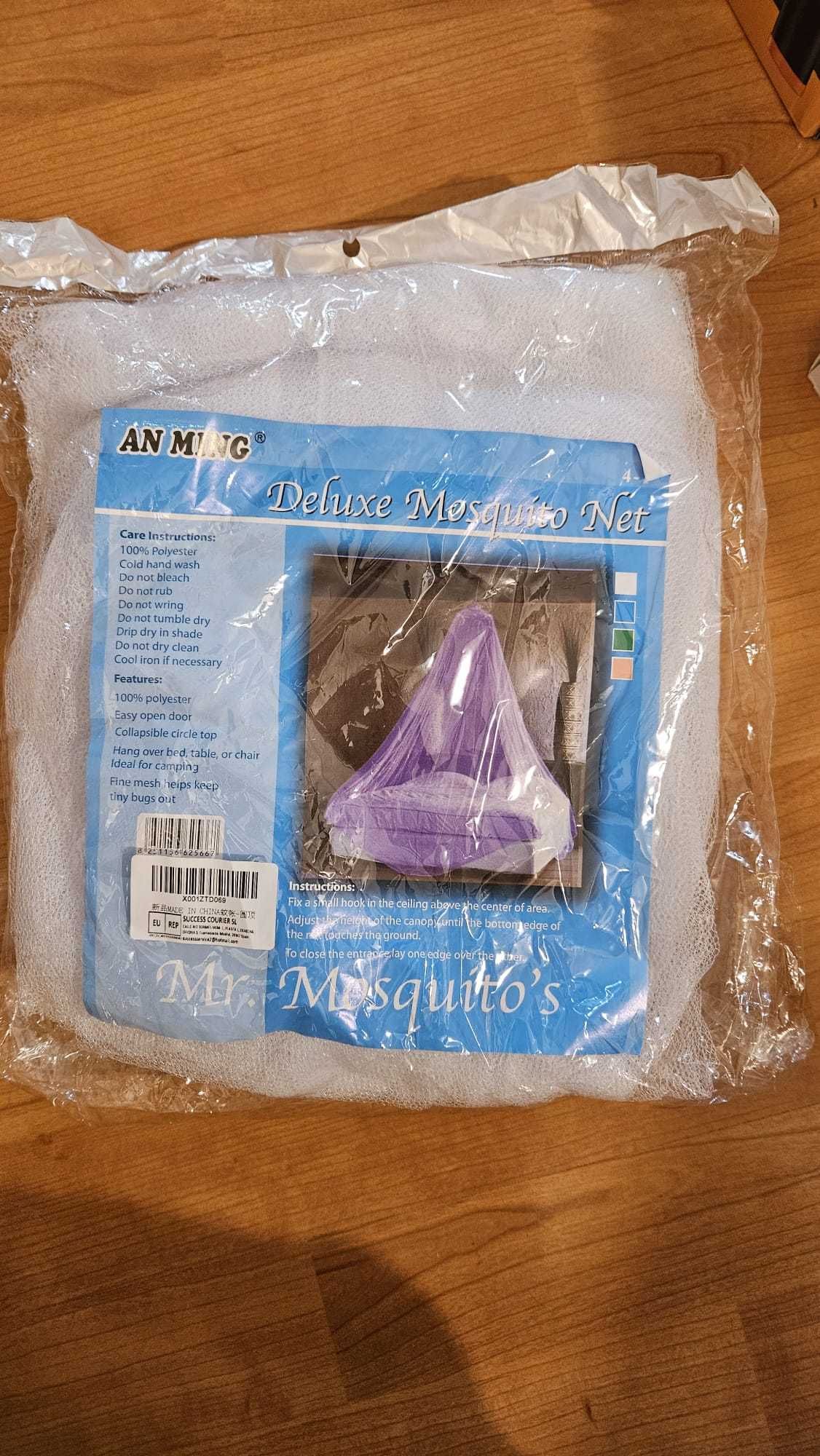 Plasă de țânțari pentru pat dublu și single (rotundă, albă)