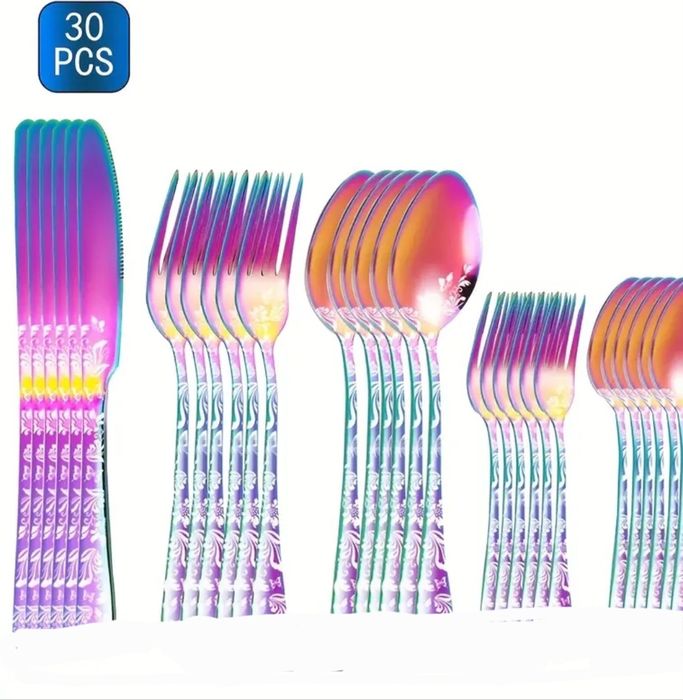 Set tacâmuri colorate (30 buc)