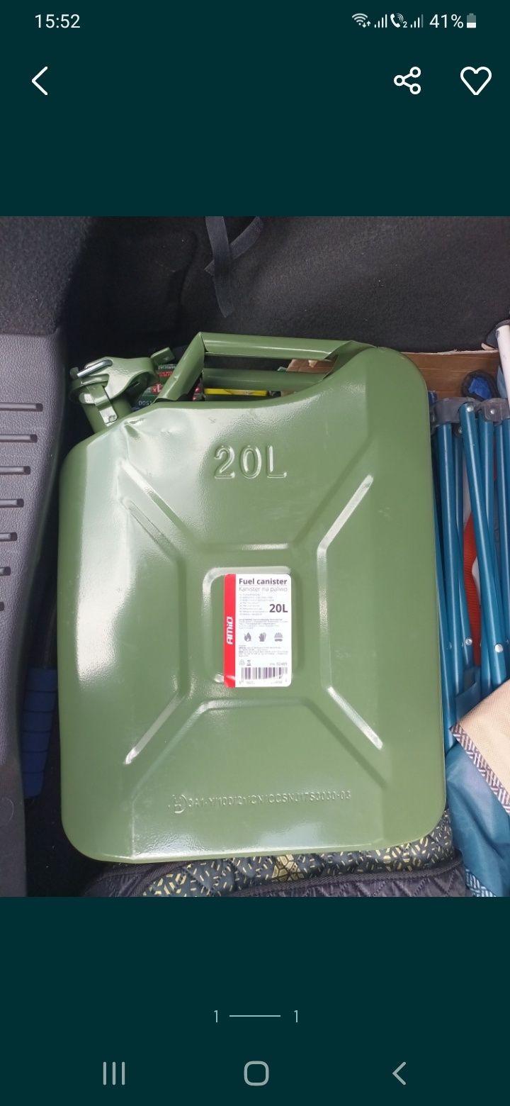 Canistra metalica pentru combustibil, 20 litri.

Capacitate: 20L
Dimen