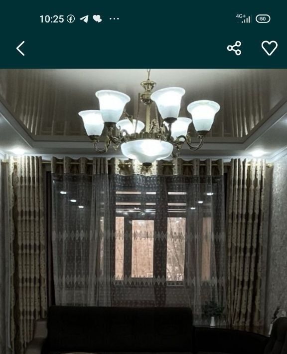 Комплект штор на настенный карниз
