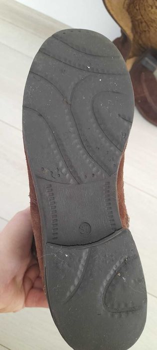 Cizme din piele intoarsa, imblanite, maro 37