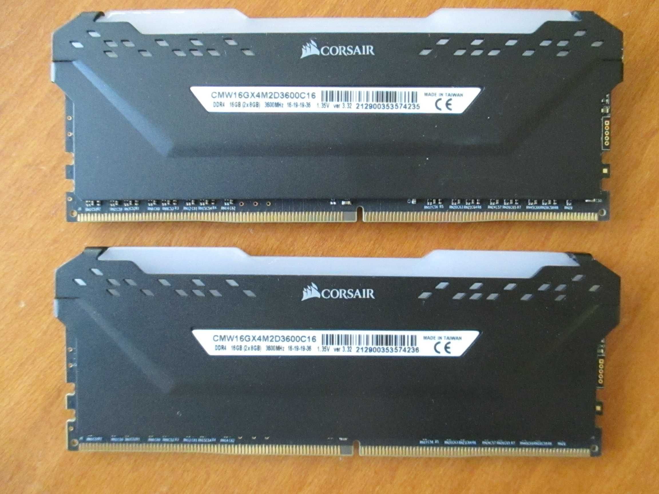 Памет Corsair VENGEANCE RGB PRO 16GB (2x8 GB) DDR4 3600 MHz CL16
