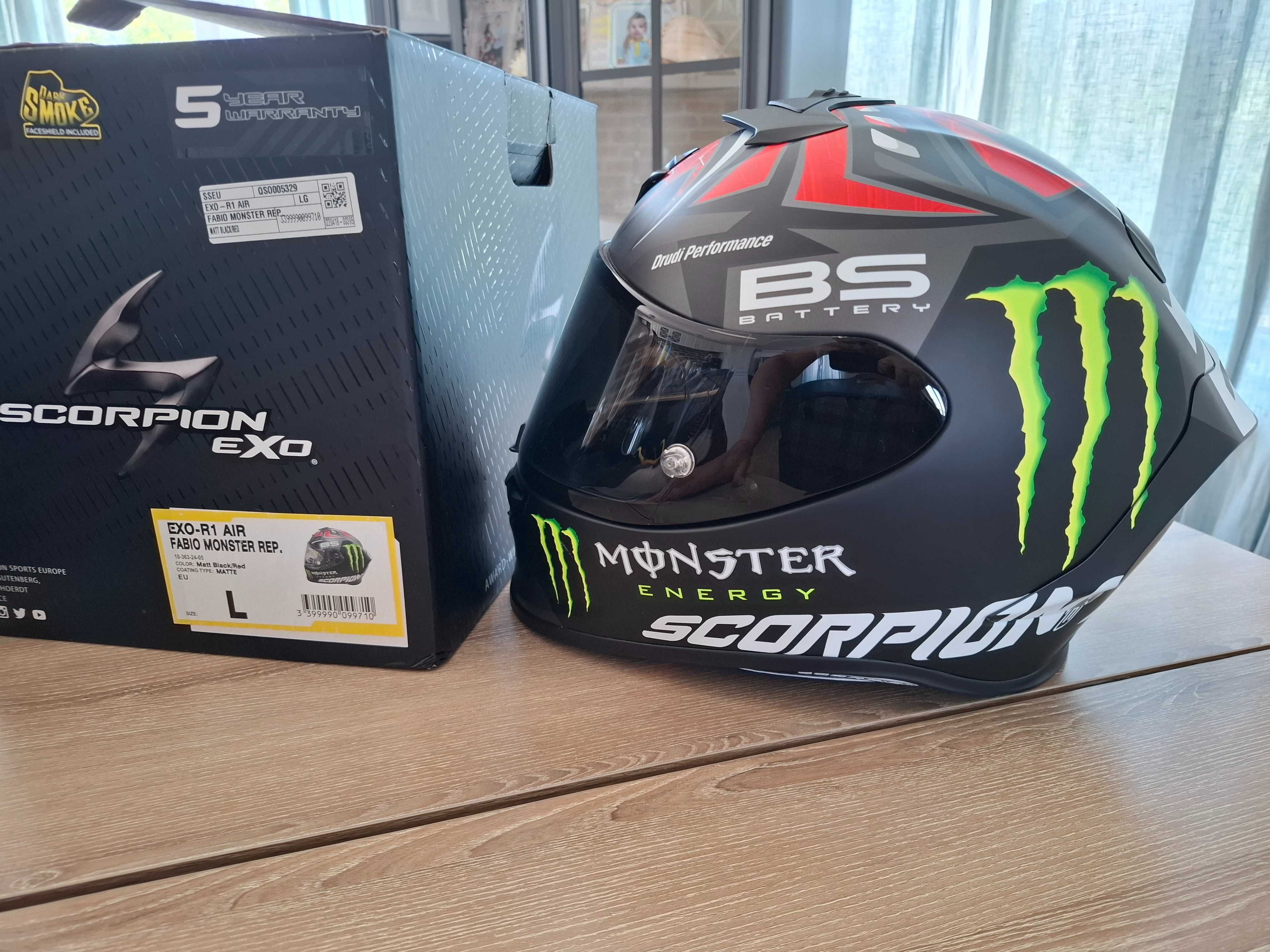 Мото каска Scorpion EXO-R1 AIR Fabio Monstet, Matt