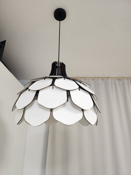 Pendul 1xE27 60W alb/negru Morales