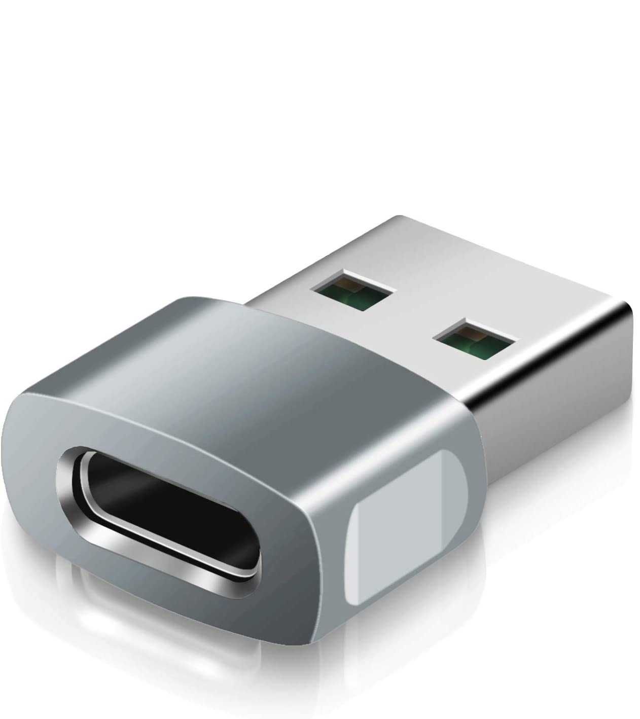 Adaptor, Jsaux, USB-A la USB-C, Aluminiu Gri