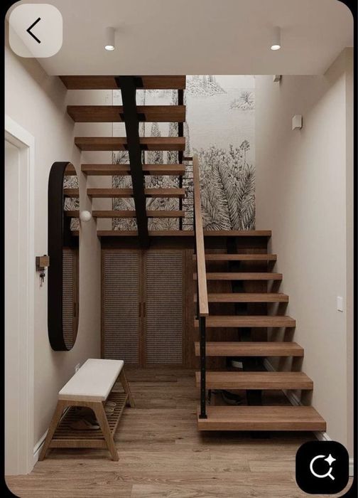 Scari interioare cu trepte de lemn