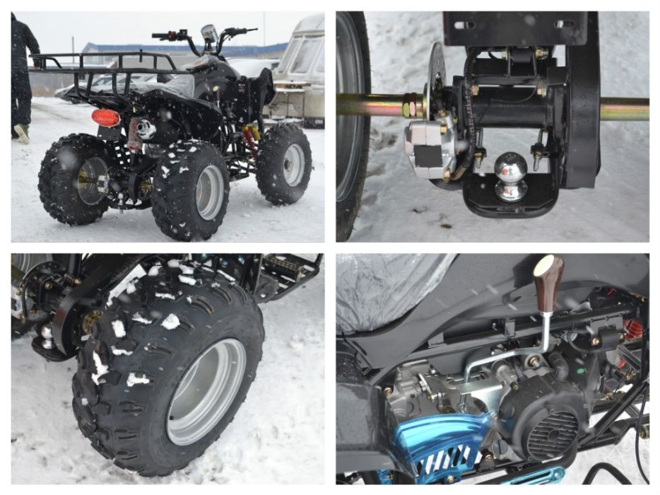 ATV  150cc Automat MegaWarrior #NEGRU Import Germania, Casca BONUS