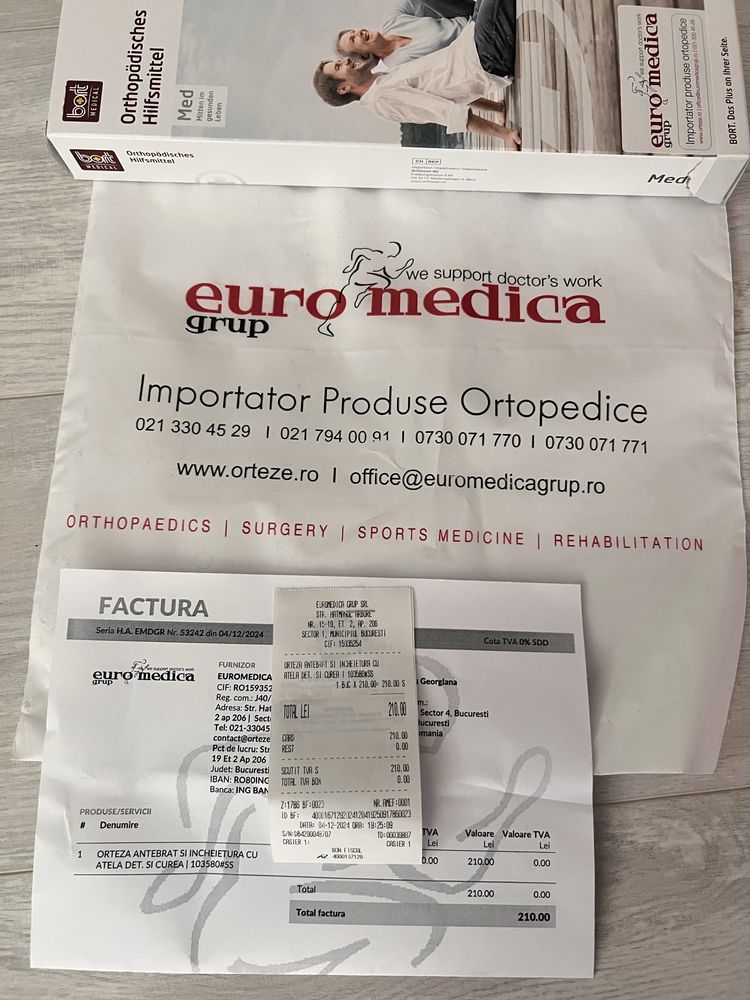 Orteza antebrat si incheietura (pumn) cu atela - stanga