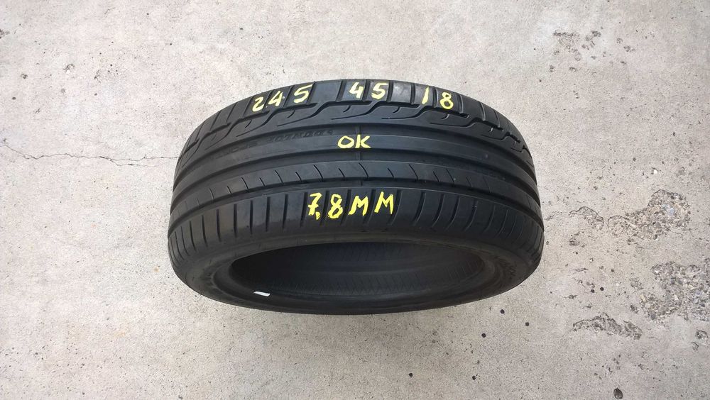 O anvelopa de vara 245 45 18 dunlop sport maxx RT profil 7,8 mm