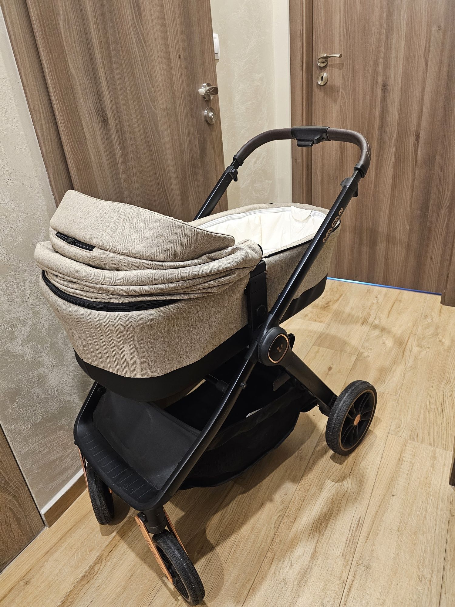 Cangaroo Macan 2в1 бебешка количка, бежов цвят