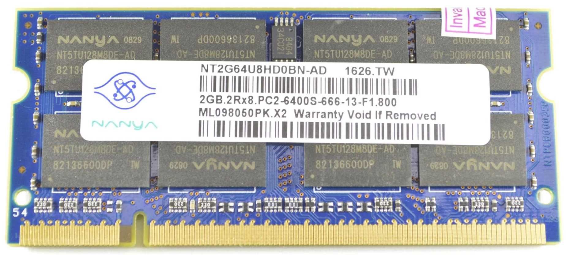 Оперативная память Nanya 2 ГБ DDR2 800 МГц SODIMM [Notebook]