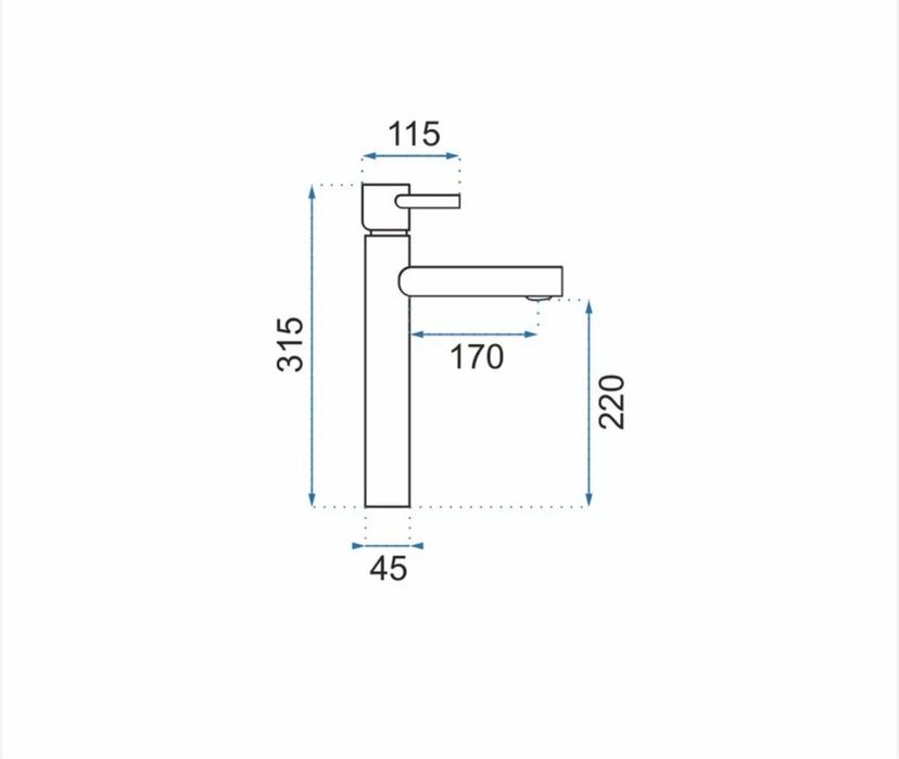 Baterie pentru lavoar pe blat Rea Tess negru mat-Noua