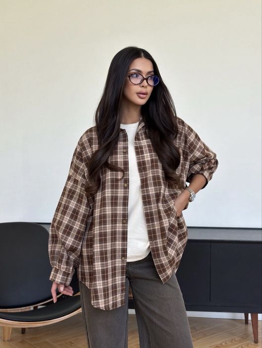 Рубашка коричневая