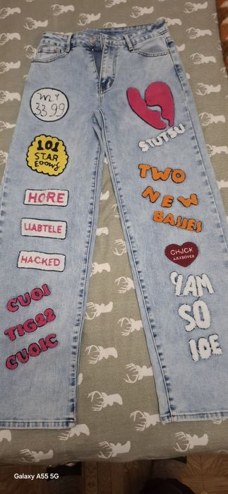 Дамско дънки s/m размер.Без следи от употреба.