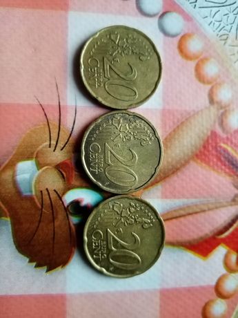 Monede Vechi de 20 euro cenți (PREȚ 2.000 EURO)