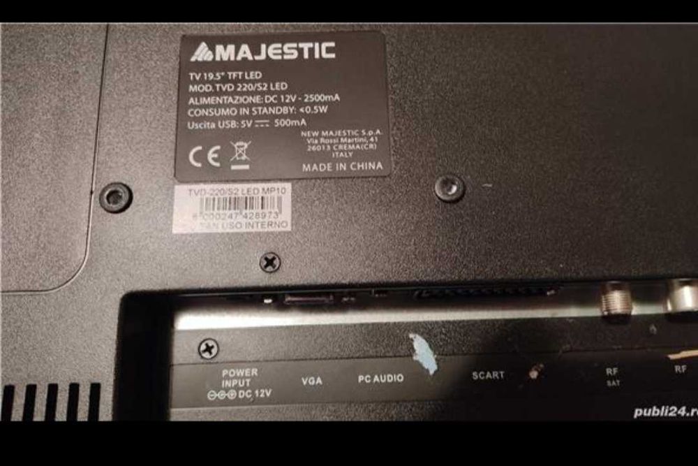 Tv auto nou 12v LED 24" 61cm dvb-c dvb-t2 Auto Rulota Camion Tir