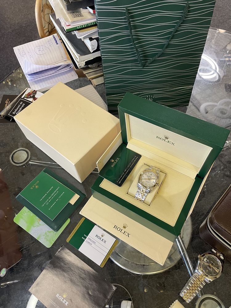 Rolex 36 MM Lady Date just cu pietre swaroski