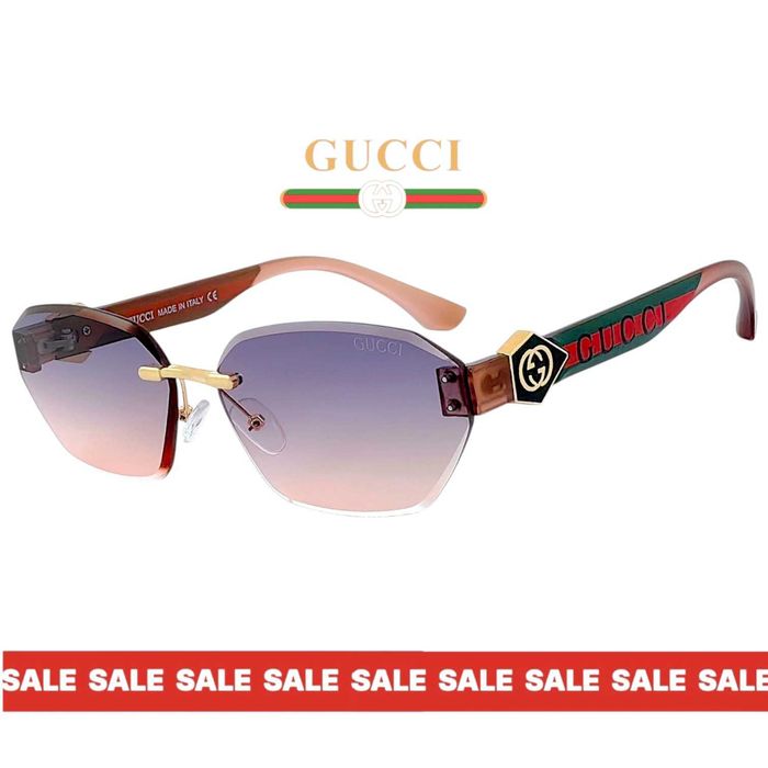 Gucci дамски слънчеви очила 2026 - рамка с голямо лого UV400 Защита