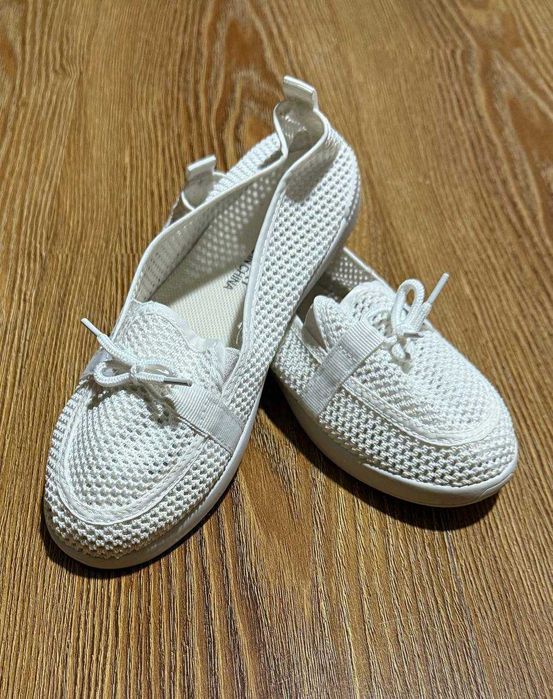 Балетки тканевые белые 36