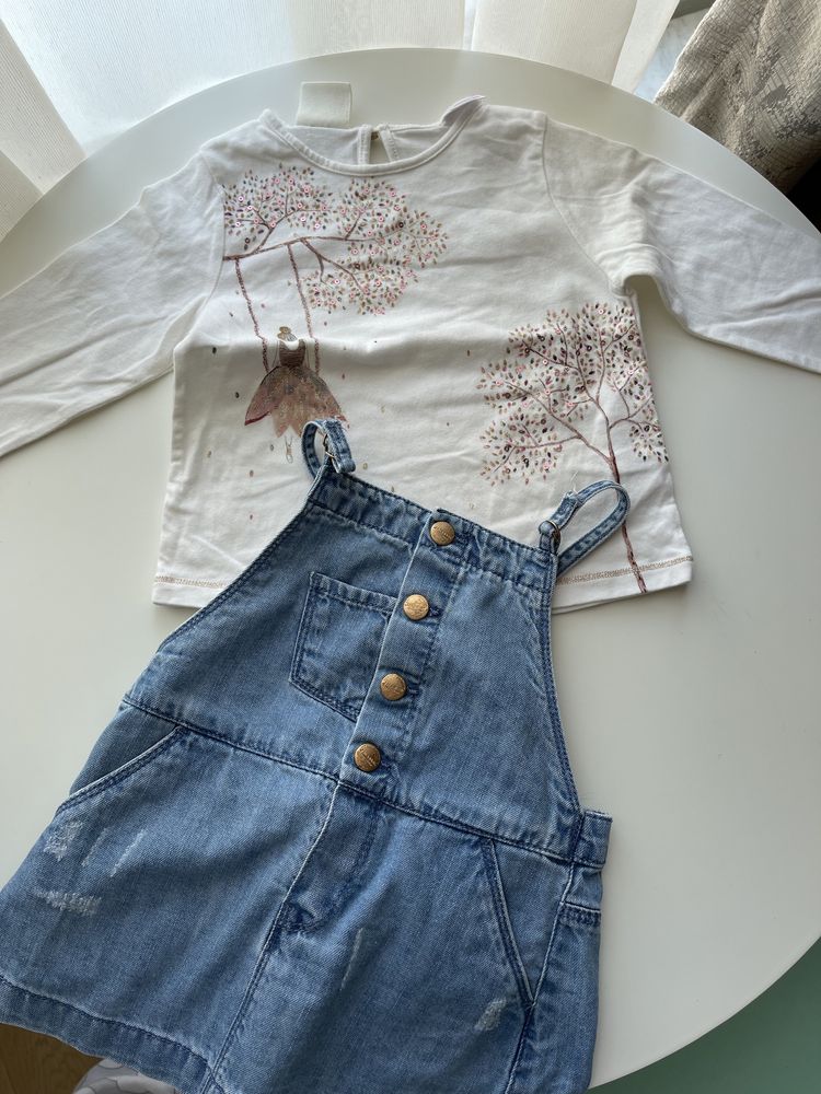 Set Zara 18-24 - bluza si sarafan blugi