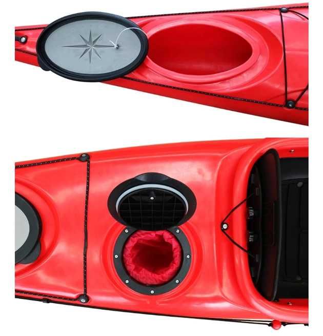Caiac sport turistic cu un loc – 505 cm, cu cârmă și pedale reglabile
