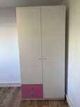 Dulap MDF alb, roz
