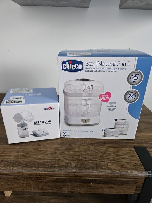 Sterilizator Biberoane Chicco si Pompa de lapte Spectra