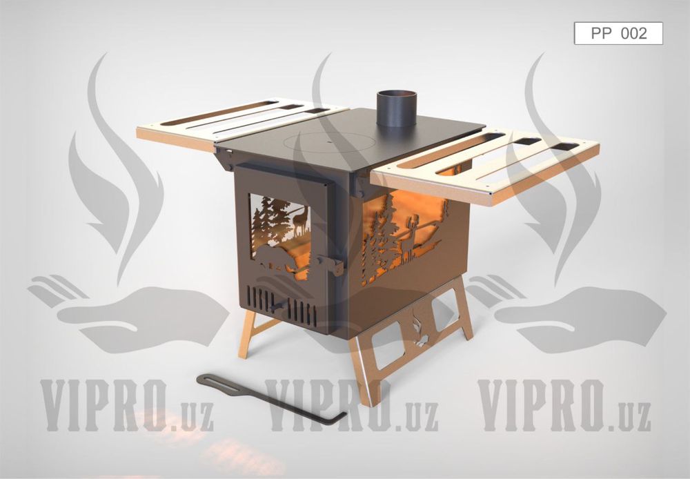 Печь для обогрева,печь для палатки,печь похододная,печь на дровах