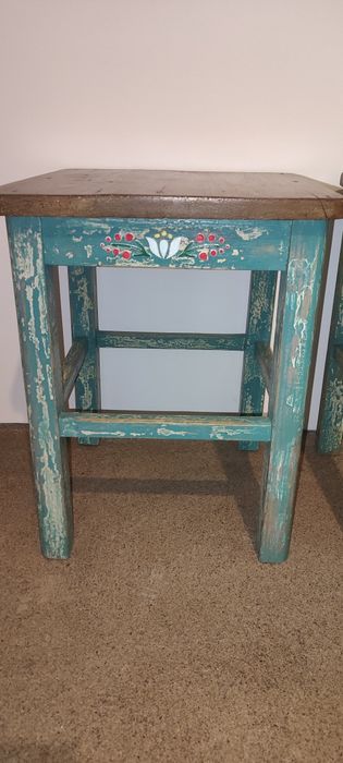 Set 4 scaune țărănești recondiționate/reinterpretate