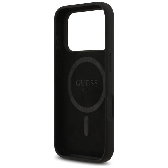 Калъф guess silicone triangle logo magsafe за iphone 17 pro в черен цв