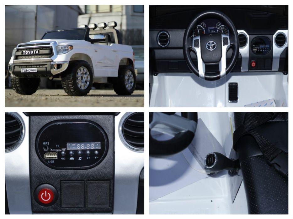 Masinuta electrica pentru 2 copii Toyota Tundra 2x45W 12V #Alb