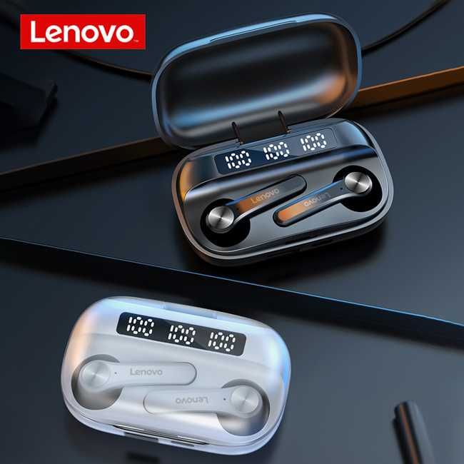 2в1 Бтерия и слушалки Lenovo QT81 Bluetooth 5.1 TWS Earbuds + Гар-я