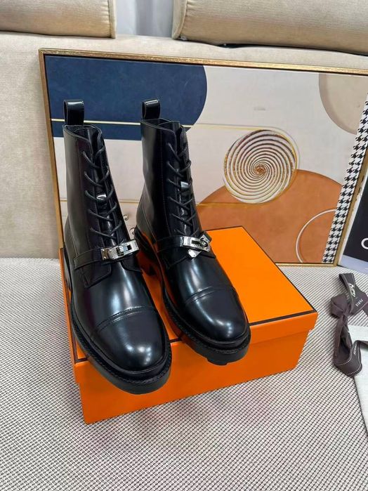 Ботуши кожени hermes есен/пролет