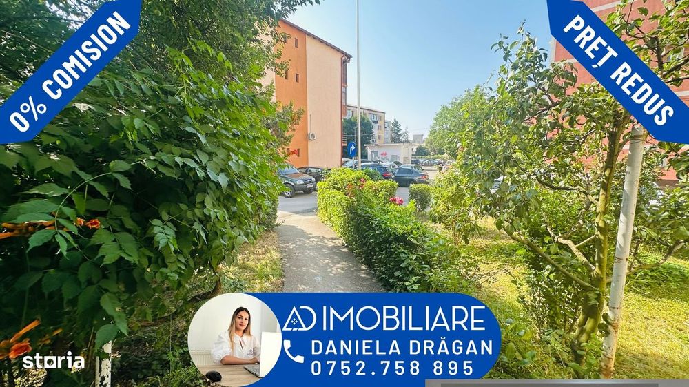 De vânzare, apartament cu 3 camere și terasă proprie, zona centrală.